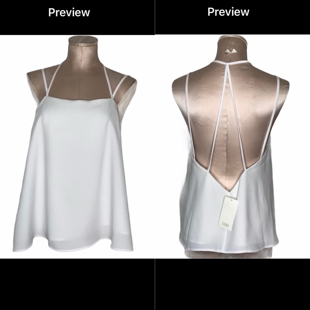 NWT Tobi Strappy White Top Sz M